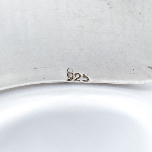 Vintage Sterling Silver 925 Ribbed Cuff Bracelet 7.25" - Picture 9 of 9